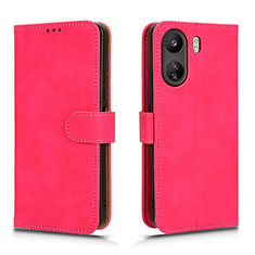 Funda de Cuero Cartera con Soporte Carcasa L01Z para Xiaomi Redmi 13C Rosa Roja