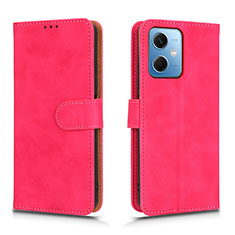 Funda de Cuero Cartera con Soporte Carcasa L01Z para Xiaomi Redmi Note 12 5G Rosa Roja