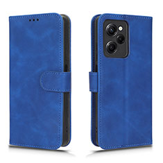 Funda de Cuero Cartera con Soporte Carcasa L01Z para Xiaomi Redmi Note 12 Pro Speed 5G Azul