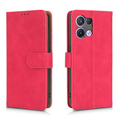 Funda de Cuero Cartera con Soporte Carcasa L01Z para Xiaomi Redmi Note 13 Pro 5G Rosa Roja