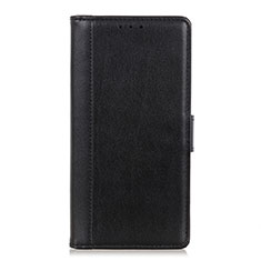 Funda de Cuero Cartera con Soporte Carcasa L02 para Alcatel 1S (2019) Negro