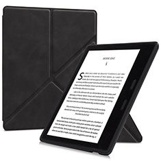 Funda de Cuero Cartera con Soporte Carcasa L02 para Amazon Kindle Oasis 7 inch Negro