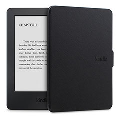 Funda de Cuero Cartera con Soporte Carcasa L02 para Amazon Kindle Paperwhite 6 inch Negro