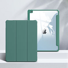 Funda de Cuero Cartera con Soporte Carcasa L02 para Apple iPad 10.2 (2020) Verde