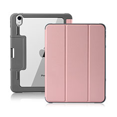 Funda de Cuero Cartera con Soporte Carcasa L02 para Apple iPad Air 10.9 (2020) Rosa