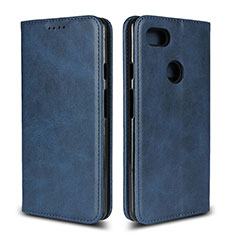 Funda de Cuero Cartera con Soporte Carcasa L02 para Google Pixel 3 XL Azul