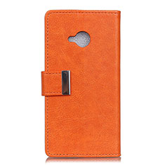 Funda de Cuero Cartera con Soporte Carcasa L02 para HTC U11 Life Naranja