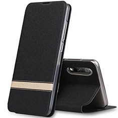 Funda de Cuero Cartera con Soporte Carcasa L02 para Huawei Honor 9X Negro