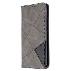 Funda de Cuero Cartera con Soporte Carcasa L02 para Huawei Y7p Gris