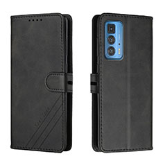 Funda de Cuero Cartera con Soporte Carcasa L02 para Motorola Moto Edge 20 Pro 5G Negro