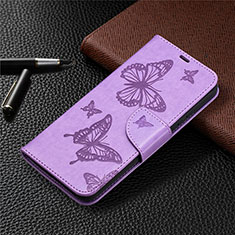 Funda de Cuero Cartera con Soporte Carcasa L02 para Nokia 3.4 Purpura Claro