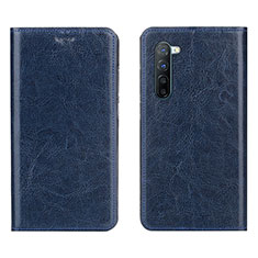 Funda de Cuero Cartera con Soporte Carcasa L02 para Oppo Find X2 Lite Azul