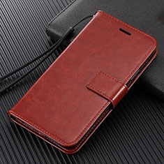 Funda de Cuero Cartera con Soporte Carcasa L02 para Oppo Find X2 Neo Marron