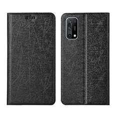 Funda de Cuero Cartera con Soporte Carcasa L02 para Oppo K7x 5G Negro