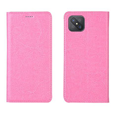 Funda de Cuero Cartera con Soporte Carcasa L02 para Oppo Reno4 Z 5G Rosa