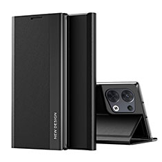 Funda de Cuero Cartera con Soporte Carcasa L02 para Oppo Reno8 Pro+ Plus 5G Negro