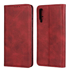 Funda de Cuero Cartera con Soporte Carcasa L02 para Samsung Galaxy A50S Rojo