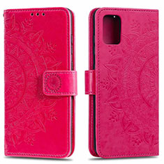 Funda de Cuero Cartera con Soporte Carcasa L02 para Samsung Galaxy A71 4G A715 Rosa Roja