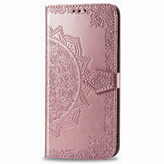 Funda de Cuero Cartera con Soporte Carcasa L02 para Samsung Galaxy XCover Pro Oro Rosa