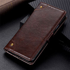 Funda de Cuero Cartera con Soporte Carcasa L02 para Vivo Y20i India Marron