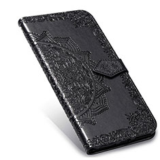 Funda de Cuero Cartera con Soporte Carcasa L02 para Xiaomi Mi Note 10 Lite Negro