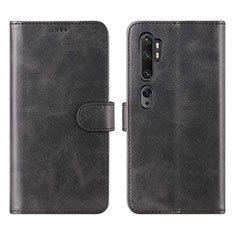 Funda de Cuero Cartera con Soporte Carcasa L02 para Xiaomi Mi Note 10 Negro