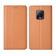 Funda de Cuero Cartera con Soporte Carcasa L02 para Xiaomi Redmi 10X 5G Naranja