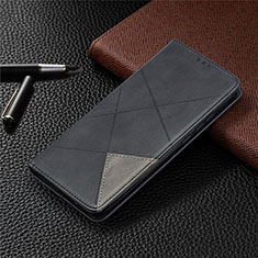Funda de Cuero Cartera con Soporte Carcasa L02 para Xiaomi Redmi 9C NFC Negro