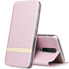 Funda de Cuero Cartera con Soporte Carcasa L02 para Xiaomi Redmi K30 4G Oro Rosa