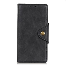 Funda de Cuero Cartera con Soporte Carcasa L02 para Xiaomi Redmi Note 9 Pro Negro