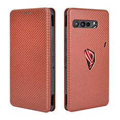 Funda de Cuero Cartera con Soporte Carcasa L02Z para Asus ROG Phone 3 Marron