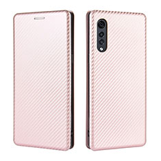 Funda de Cuero Cartera con Soporte Carcasa L02Z para LG Velvet 4G Oro Rosa