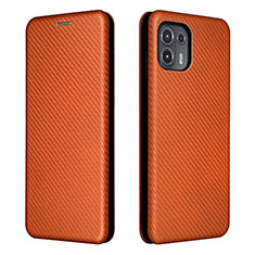 Funda de Cuero Cartera con Soporte Carcasa L02Z para Motorola Moto Edge 20 Lite 5G Marron