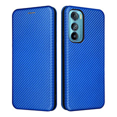 Funda de Cuero Cartera con Soporte Carcasa L02Z para Motorola Moto Edge 30 5G Azul