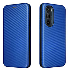 Funda de Cuero Cartera con Soporte Carcasa L02Z para Motorola Moto Edge 30 Pro 5G Azul