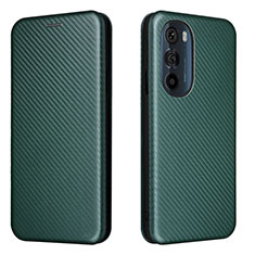 Funda de Cuero Cartera con Soporte Carcasa L02Z para Motorola Moto Edge Plus (2022) 5G Verde