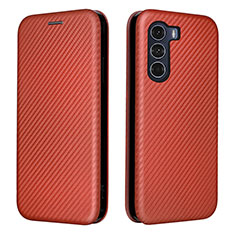 Funda de Cuero Cartera con Soporte Carcasa L02Z para Motorola Moto G200 5G Marron