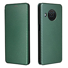 Funda de Cuero Cartera con Soporte Carcasa L02Z para Nokia X20 Verde