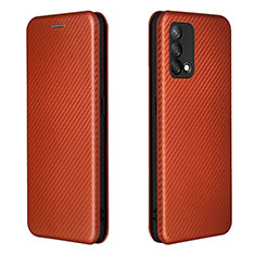 Funda de Cuero Cartera con Soporte Carcasa L02Z para Oppo A74 4G Marron