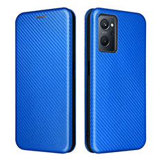 Funda de Cuero Cartera con Soporte Carcasa L02Z para Oppo A96 4G Azul