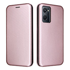 Funda de Cuero Cartera con Soporte Carcasa L02Z para Oppo A96 4G Oro Rosa