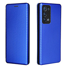 Funda de Cuero Cartera con Soporte Carcasa L02Z para Oppo Reno6 Pro+ Plus 5G Azul