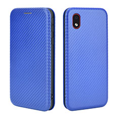 Funda de Cuero Cartera con Soporte Carcasa L02Z para Samsung Galaxy A01 Core Azul