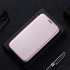 Funda de Cuero Cartera con Soporte Carcasa L02Z para Samsung Galaxy A02s Oro Rosa