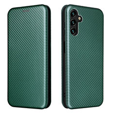 Funda de Cuero Cartera con Soporte Carcasa L02Z para Samsung Galaxy A04s Verde