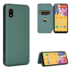 Funda de Cuero Cartera con Soporte Carcasa L02Z para Samsung Galaxy A21 SC-42A Verde