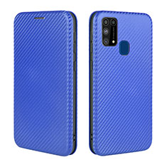 Funda de Cuero Cartera con Soporte Carcasa L02Z para Samsung Galaxy M31 Azul