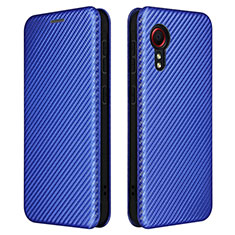 Funda de Cuero Cartera con Soporte Carcasa L02Z para Samsung Galaxy XCover 5 SM-G525F Azul