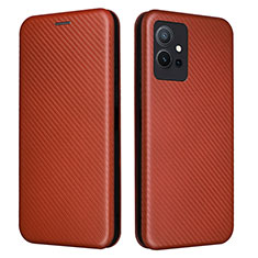 Funda de Cuero Cartera con Soporte Carcasa L02Z para Vivo T1 5G India Marron