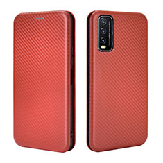 Funda de Cuero Cartera con Soporte Carcasa L02Z para Vivo Y20 Marron